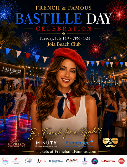 Bastille Day Miami 2026 | French Bastille Day Party at Joia Beach | July 14 | French & Famous